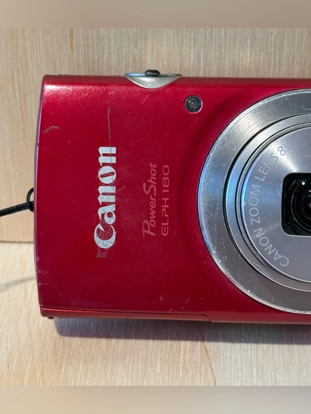 Canon PowerShot ELPH 180 Red 20MP Dig Camera Tested Good w/Bundle Read Info Blw